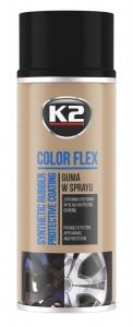 GUMA W SPRAYU COLOR FLEX CZARNY POŁYSK [K2]