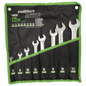 ZESTAW KLUCZY PŁASKO OCZKOWYCH 6-22MM -8EL PERFECT