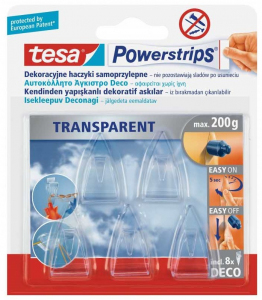 HACZYK TESA POWERSTRIPS PRZEZROCZYSTY 5 SZT