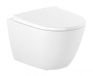 ZESTAW MISKA WC WISZĄCA ONA COMPACTO RIMLESS + DESKA W-O 36X48CM