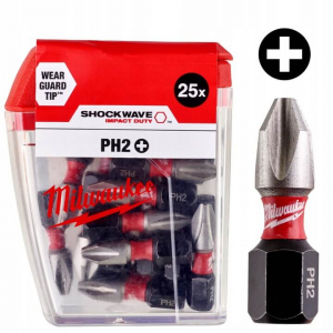 MILWAUKEE Bit udarowy Shockwave CD PH2 x 25mm (25szt)