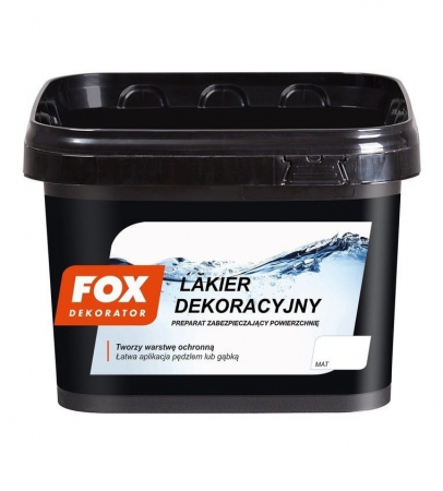 FOX LAKIER DEKORACYJNY MAT 3L TRANSPARENTNY