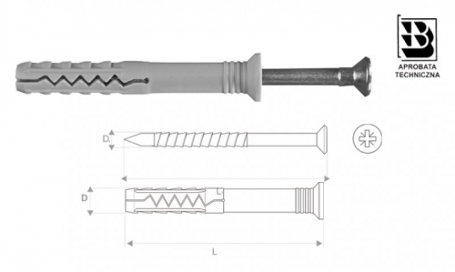 KOŁEK ROZPOROWY SZYBKI MONTAŻ 8X45 STALCO