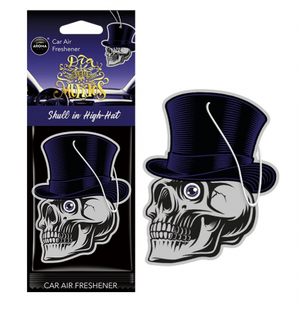 ZAWIESZKA DO AUTA MUERTOS SKULL IN HIGH HAT ZAPACH [AROMA CAR]