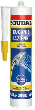 SILIKON SANITARNY BIAŁY 280ML SOUDAL