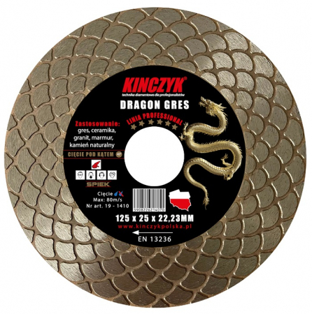 TARCZA DRAGON-GRES PLUS 125X2,5X22,23