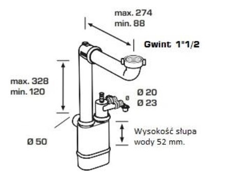 SYFON ZLEWOZMYWAKA 1-KOM 1 1/2 GALILEO [BONOMINI]