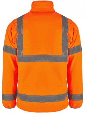 KURTKA SOFTSHELL ODBLASKOWA POMARAŃCZOWA 'NEON' 'XL' STALCO PREMIUM