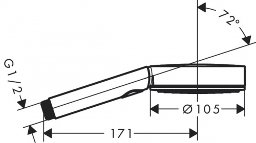 SŁUCHAWKA PULSIFY SELECT 105 CHROM HANSGROHE