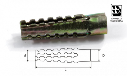 KOŁEK METALOWY DO GAZOBETONU 10x60mm /OP-50szt