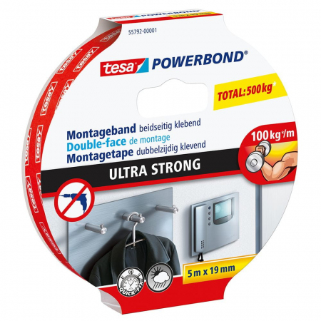 TAŚMA TESA POWERBOND DWUSTRONNA MONTAŻOWA 5MX19MM