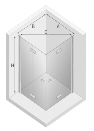 KABINA NEW SOLEO BLACK 90X90CZARNA SZKŁO 6MM