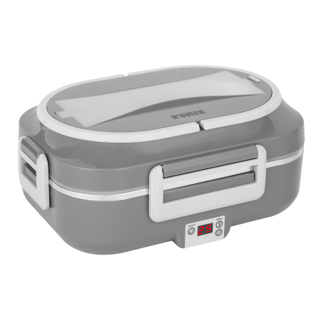 LUNCH BOX ELEKTRYCZNY Z WYŚWIETLACZEM LED 1,0L 12V/24V/230V + TORBA TERMICZNA DARK GREY [NOVEEN]