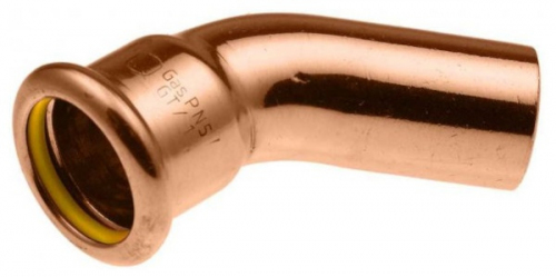 ŁUK NYPLOWY 45st. fi.15 PRASA COPPER GAS KAN THERM