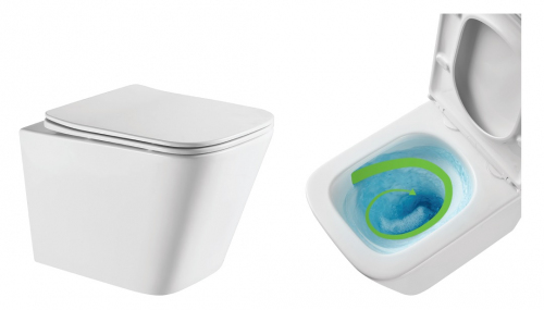 MISKA WC KVADRATO CYCLEON 2.0 WISZĄCA BEZKOŁNIERZOWA [LAVEO]