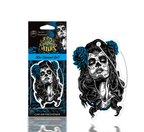 ZAWIESZKA DO AUTA MUERTOS BLUE DIAMOND GIRL ZAPACH [AROMA CAR]