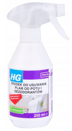 HG ŚRODEK DO USUWANIA PLAM OD POTU I DEZODORANTÓW 250ml