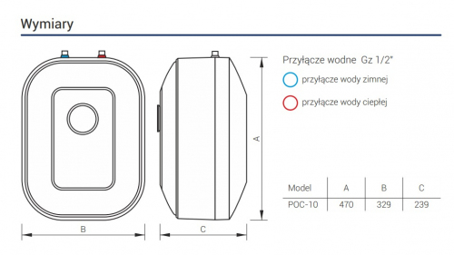 PODGRZEWACZ CIŚNIENIOWY NADUMYWALKOWY POC.G-10L LUNA INOX