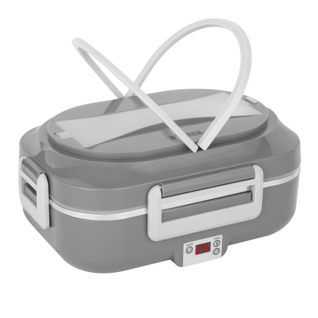 LUNCH BOX ELEKTRYCZNY Z WYŚWIETLACZEM LED 1,0L 12V/24V/230V + TORBA TERMICZNA DARK GREY [NOVEEN]