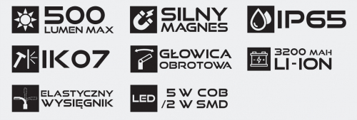 LAMPA ROBOCZA AKU LED H-FB5 STALCO PERFECT