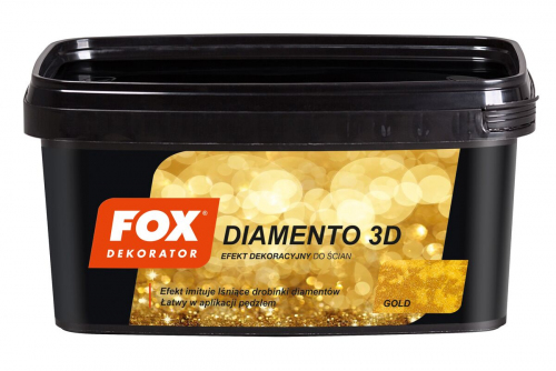 FOX FARBA DEKORACYJNA DIAMENT 3D GOLD 1L