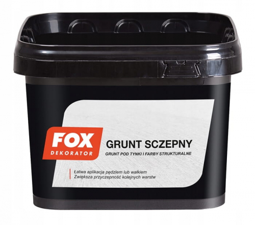 GRUNT SCZEPNY ZIARNISTY POD TYNKI I FARBY NIEMINERALNE 3KG FOX