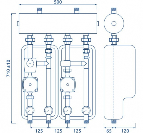 KOMPANIA 480 (SKE 2DC+ 55kW, UNI, VRG432, pompy DN25, siłownik ARA)