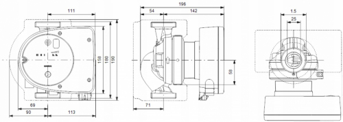 POMPA MAGNA1 25-60 180 230V PN10 GRUNDFOS