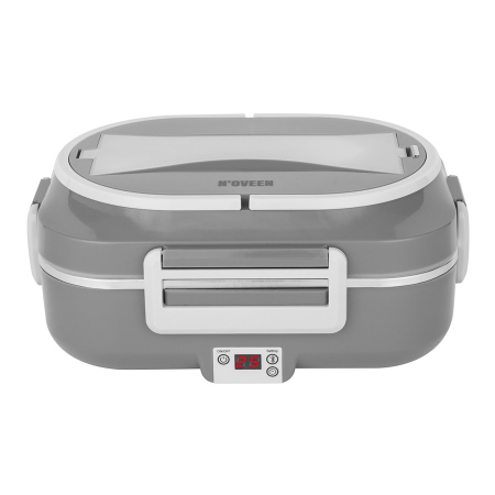 LUNCH BOX ELEKTRYCZNY Z WYŚWIETLACZEM LED 1,0L 12V/24V/230V + TORBA TERMICZNA DARK GREY [NOVEEN]