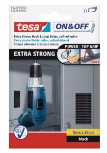 RZEP TESA STRONG 10 CM / 50MM CZARNY