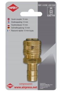 SZYBKOZŁĄCZE Z WTYKIEM NA WĄŻ 12MM EURO [AIRPRESS]