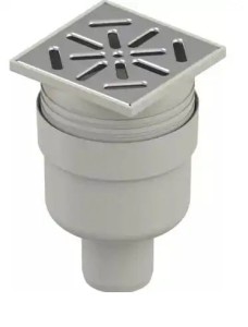 WPUST KANALIZACYJNY AQUA AMBIENT PROSTY 50 Z KRATKĄ 100x100mm UPONOR