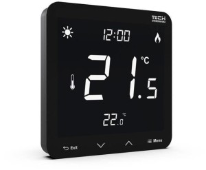 STEROWNIK POKOJOWY ST-297z v3 PRZEWODOWY  DWUSTANOWY ZASILANY 230V (MONTAŻPODTYNKOWY) CZARNY TECH