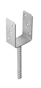 Podstawa słupa do betonu PS 90U ZNG 91x120x60x4,0 (cynk galw.)   [DOMAX]