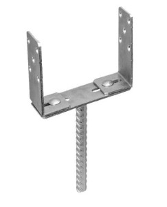 Podstawa słupa regulowana do betonu PSRU 60-200 60-200x136x4,0 fi18 (cynk ogniowy)   [DOMAX]