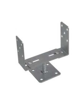 Podstawa słupa regulowana przykręcana do betonu PSRT 60-200 60-200x136x4,0 fi18 (cynk ogniowy)    [DOMAX]