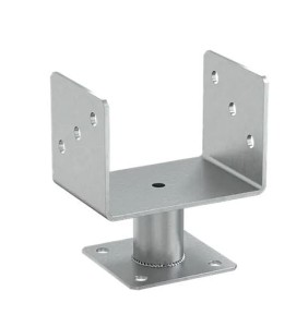 Podstawa słupa przykręcana do betonu PMFU 140  ZNG 141x100x163x4,0 (cynk galw.)    [DOMAX]