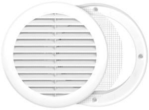 KRATKA WENTYLACYJNA OKRĄGŁA ŚR.125 Z SIATKĄ SKOS