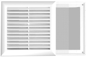 KRATKA WENTYLACYJNA 20X20 Z SIATKĄ SKOS