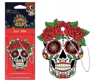 ZAWIESZKA DO AUTA MUERTOS SILVER TATOO ZAPACH [AROMA CAR]