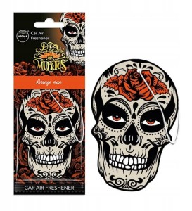 ZAWIESZKA DO AUTA MUERTOS SKULL ORANGE MAN ZAPACH [AROMA CAR]