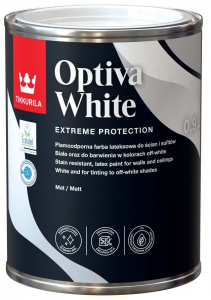 Farba lateksowa Tikkurila Optiva White biała baza A 0,9l