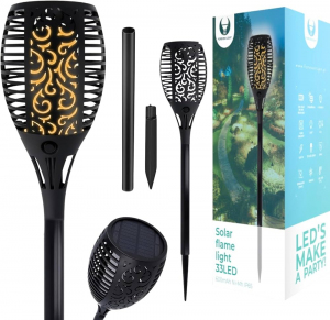 LAMPA OGRODOWA POCHODNIA 12LED 300MAH NI-MH SOLARNA [FOREVER]