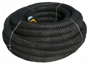 Rura drenarska PVC-U 50 z filtrem z PP PIPELIFE (czarny) (50m)