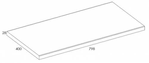 BLAT BIAŁY POŁYSK KWADRO PLUS ELITA 80CM