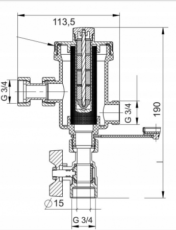 FILTR MAGNETYCZNY SEPARATOR ZANIECZYSZCZEŃ 3/4 (GOSHE)