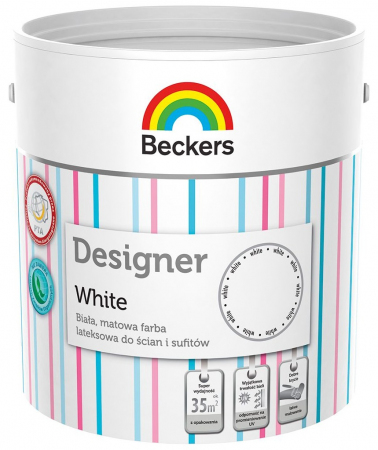 FARBA LATEKSOWA BECKERS DESIGNER WHITE 2,5L EMULSJA