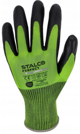 RĘKAWICE POLIESTROWE „LATEX X” 9 [STALCO PERFECT]
