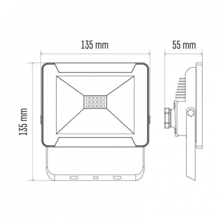 NAŚWIETLACZ LED 10W 800lm CZARNY [EMOS]