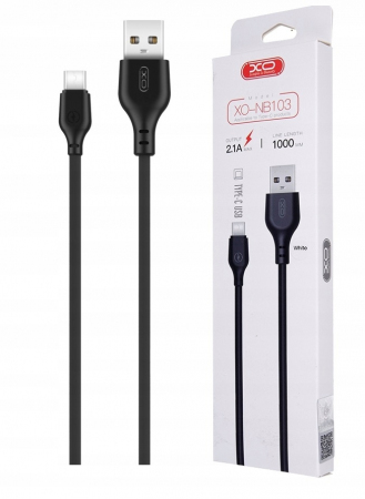 KABEL NB103 USB - USB-C 1,0M 2,1A CZARNY [XO]